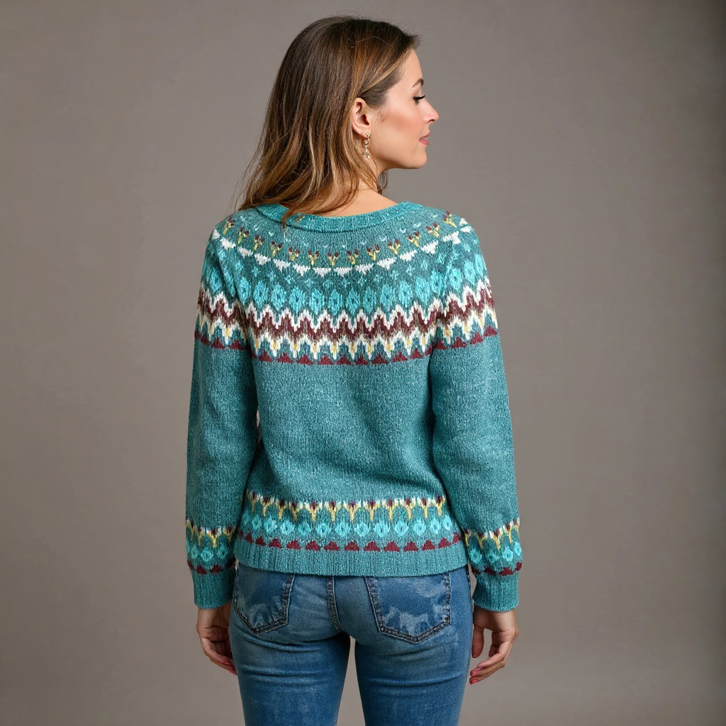 Gloria - Retro Knitted Sweater — view 3