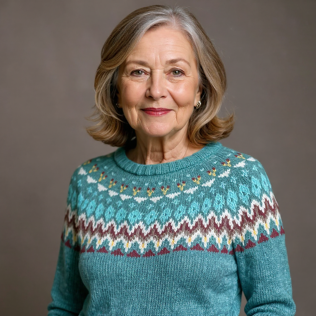 Gloria - Retro Knitted Sweater — view 4