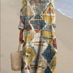 Grace - bohemian inspired dress with ethnic patterns — view 2