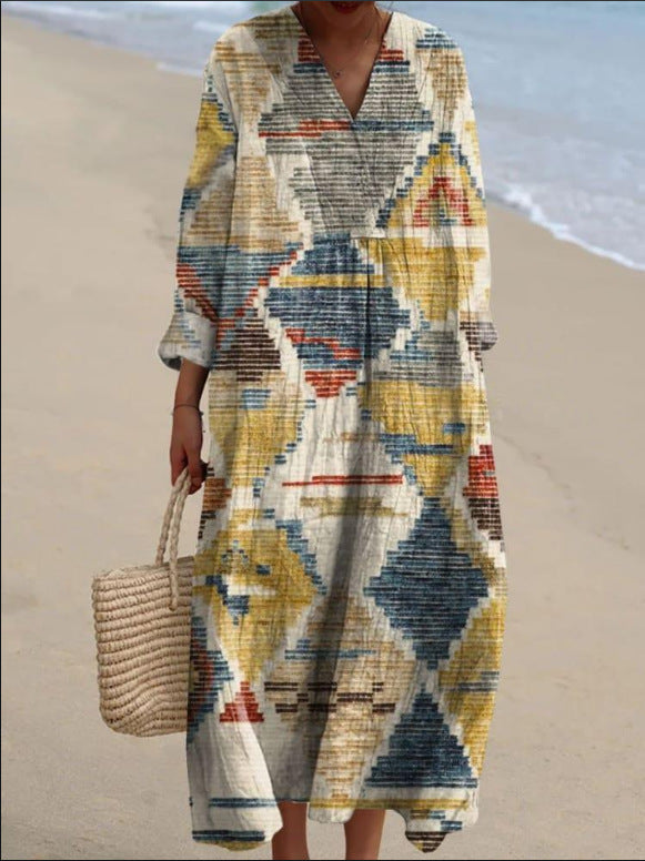 Grace - bohemian inspired dress with ethnic patterns — view 2