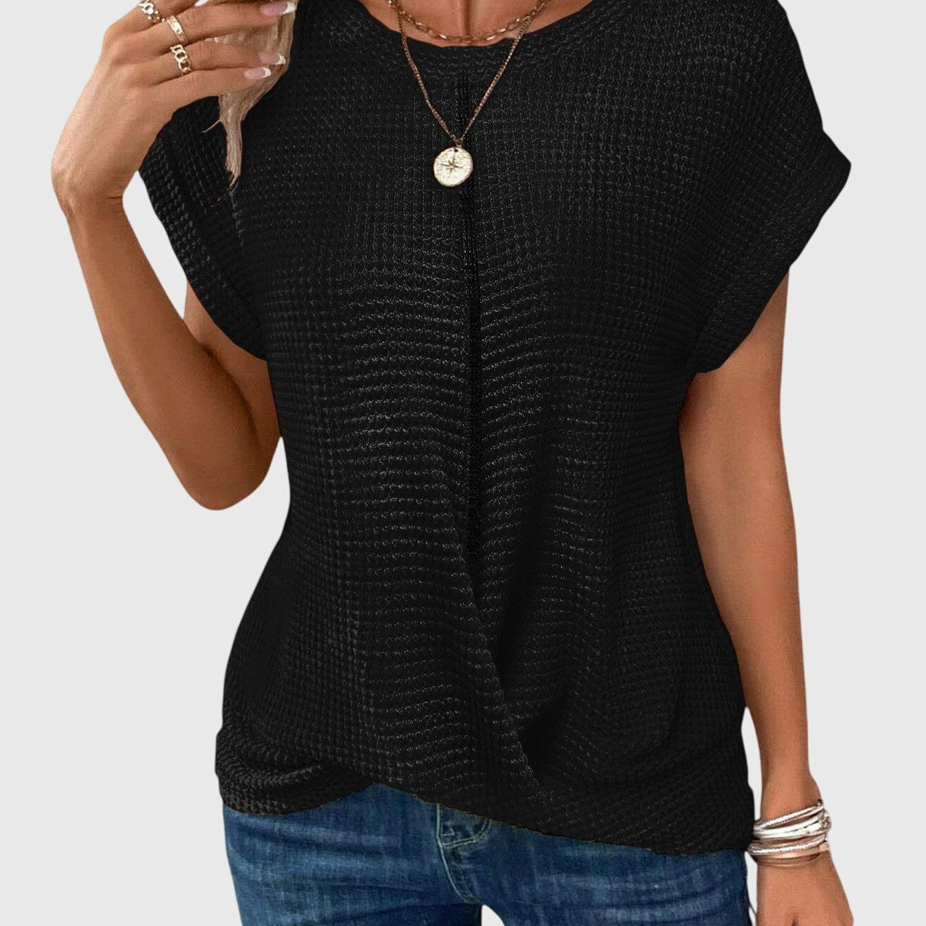 Grace – elegant blouse with tie — view 8