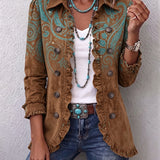 Grace - Ruffled Paisley Coat — view 1