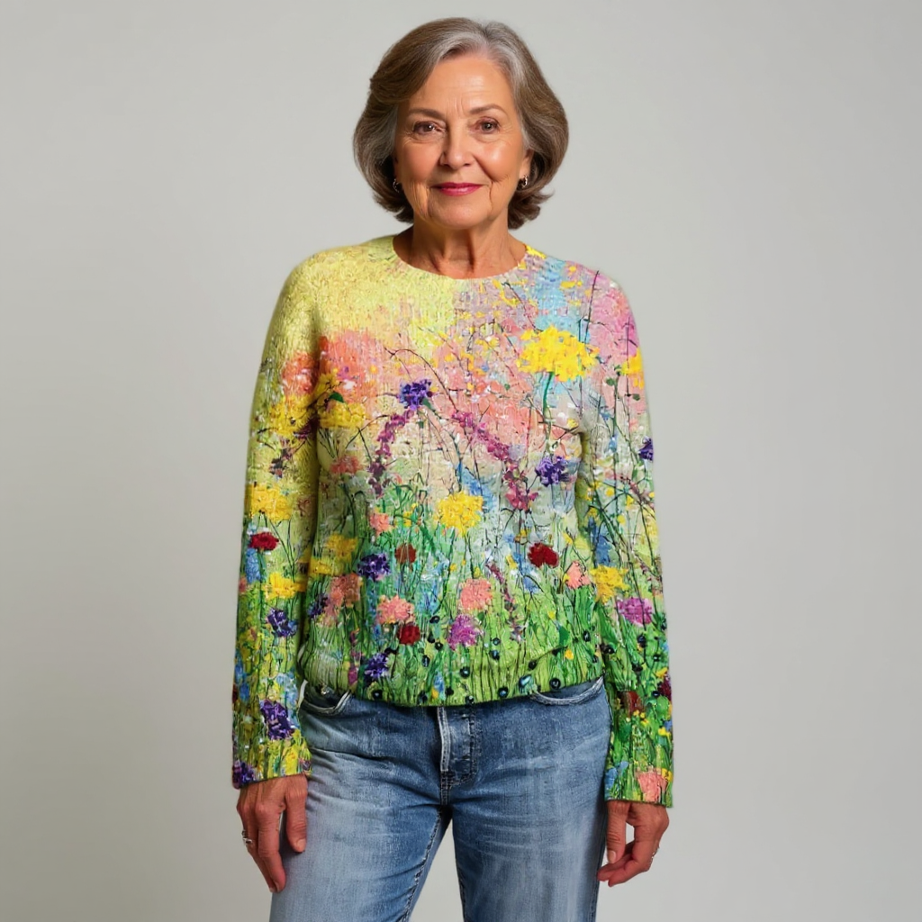 Grace - Retro Knitted Sweater — view 2
