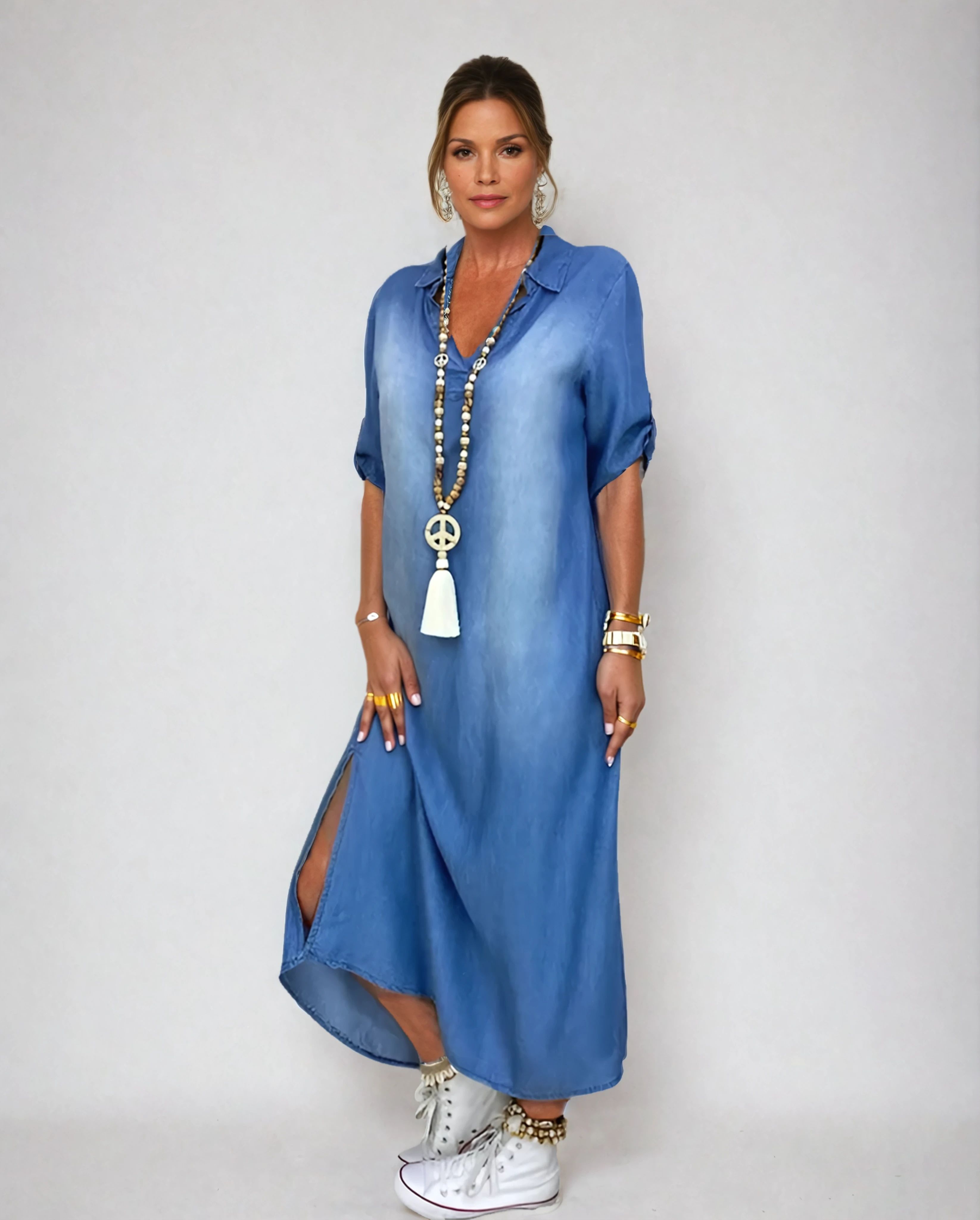 Hailey - Maxi Denim Dress — view 1