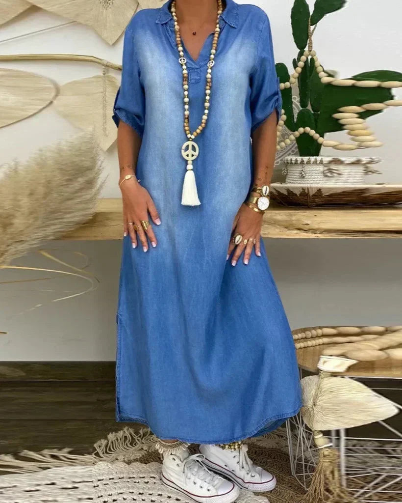 Hailey - Maxi Denim Dress — view 2