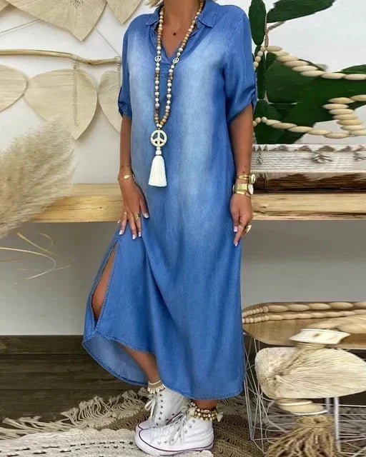 Hailey - Maxi Denim Dress — view 3