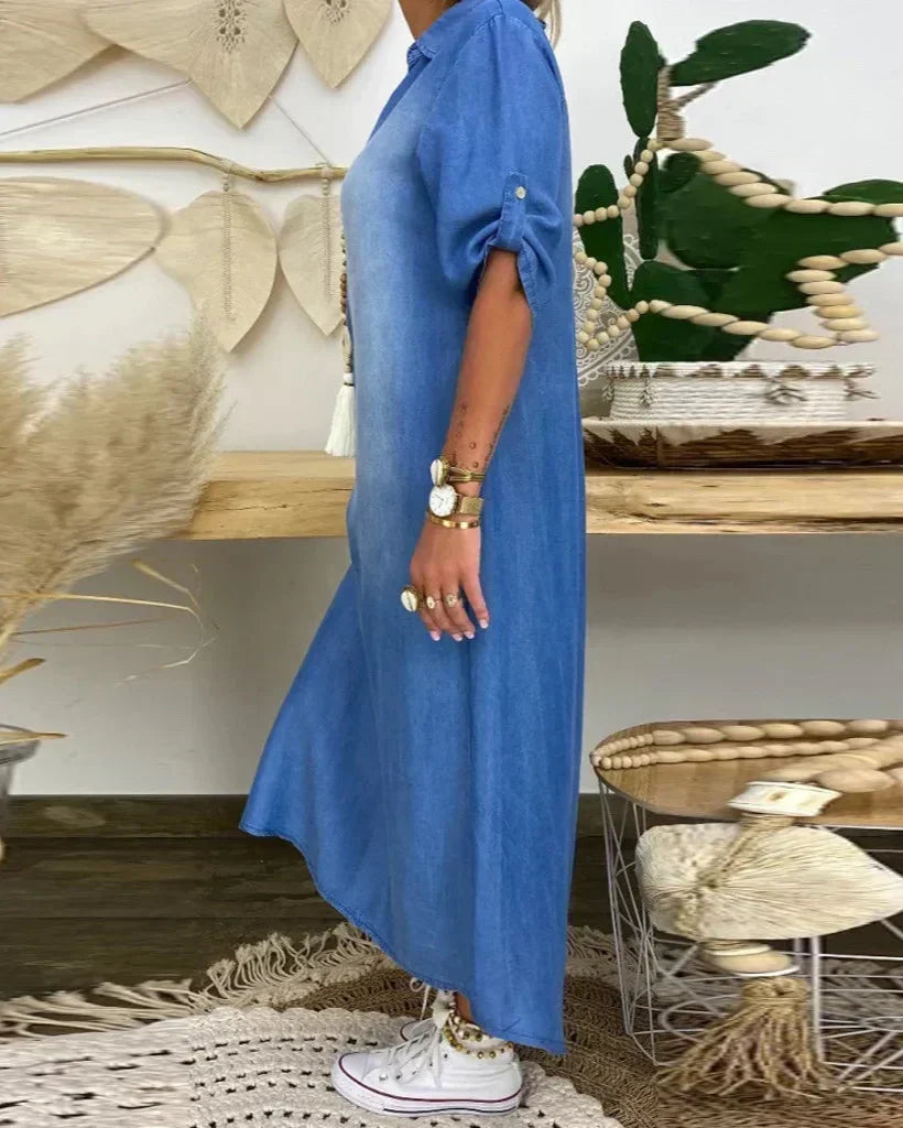 Hailey - Maxi Denim Dress — view 4