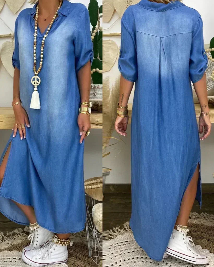Hailey - Maxi Denim Dress — view 6