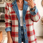 Hailey - Retro Patchwork Denim Jacket — view 1
