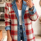 Hailey - Retro Patchwork Denim Jacket — view 1