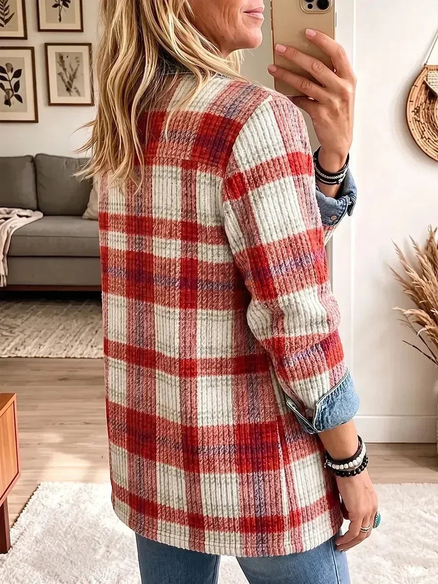 Hailey - Retro Patchwork Denim Jacket — view 2
