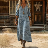Hallie - Retro inspired casual long sleeve dress — view 1