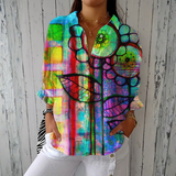 Hallie - Artistic Floral Shirt — view 1
