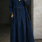 Hallie - Denim dress with peter pan collar — view 4