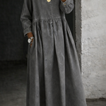 Hallie - Denim dress with peter pan collar — view 8