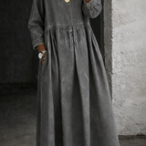 Hallie - Denim dress with peter pan collar — view 8