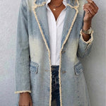 Hannah - Retro oversized blazer with raw edges — view 1