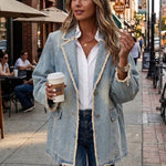 Hannah - Retro oversized blazer with raw edges — view 2