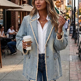 Hannah - Retro oversized blazer with raw edges — view 2