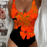 Harmony - elegant one-piece swimsuit with floral print — view 1