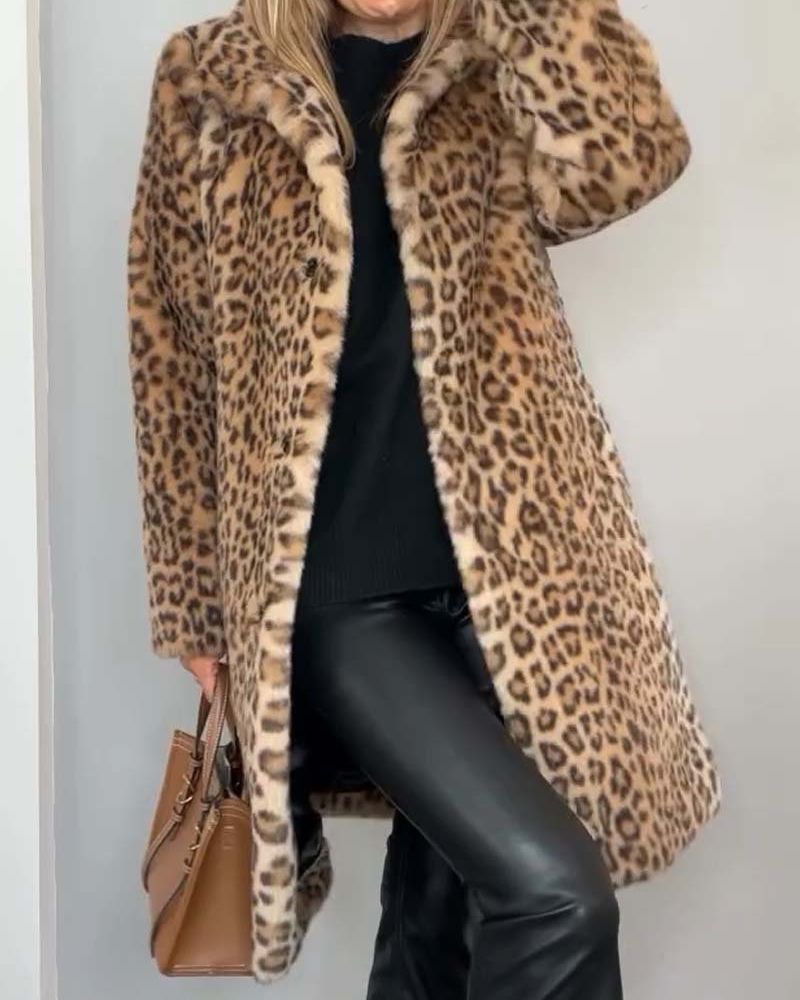 Harmony - leopard long coat — view 2