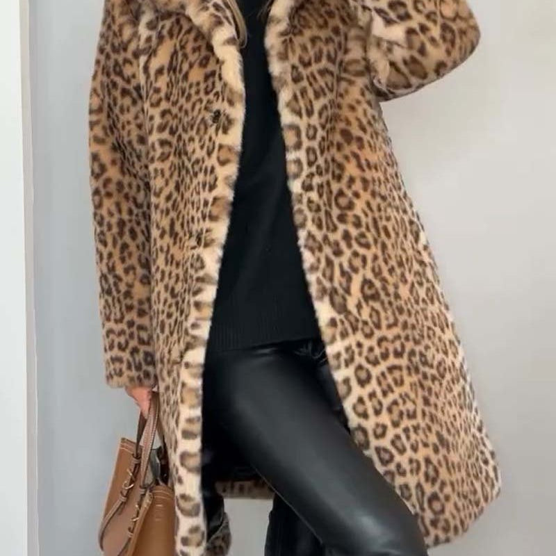 Harmony - leopard long coat — view 2