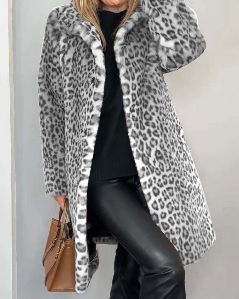 Harmony - leopard long coat — view 4