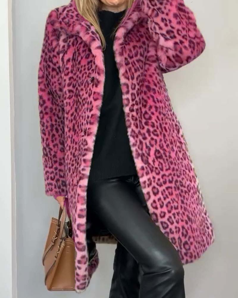 Harmony - leopard long coat — view 6