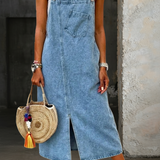 Harper - Casual denim pullover dress — view 2