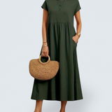 Hazel - midi dress with pockets — view 1