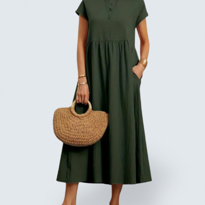 Hazel - midi dress with pockets — view 1