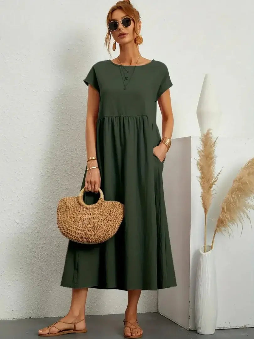 Hazel - midi dress with pockets — view 2
