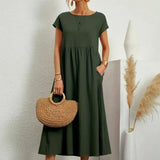 Hazel - midi dress with pockets — view 2