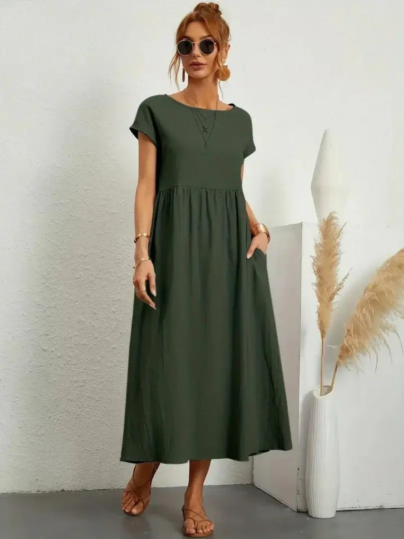 Hazel - midi dress with pockets — view 3