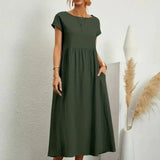 Hazel - midi dress with pockets — view 3
