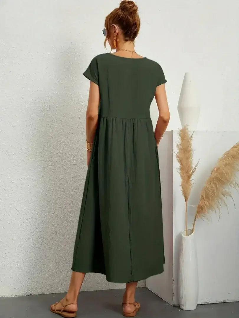 Hazel - midi dress with pockets — view 4