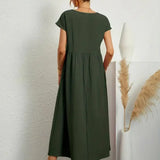 Hazel - midi dress with pockets — view 4