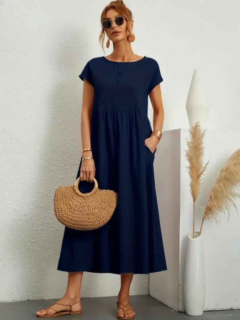 Hazel - midi dress with pockets — view 5