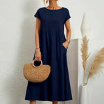 Hazel - midi dress with pockets — view 5