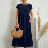 Hazel - midi dress with pockets — view 5