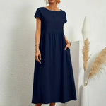 Hazel - midi dress with pockets — view 6