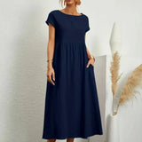 Hazel - midi dress with pockets — view 6