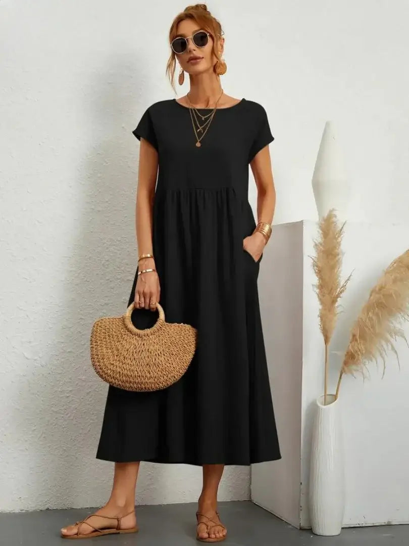 Hazel - midi dress with pockets — view 8