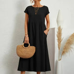 Hazel - midi dress with pockets — view 8