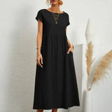 Hazel - midi dress with pockets — view 9