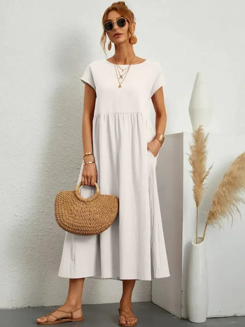 Hazel - midi dress with pockets — view 11
