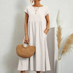 Hazel - midi dress with pockets — view 11