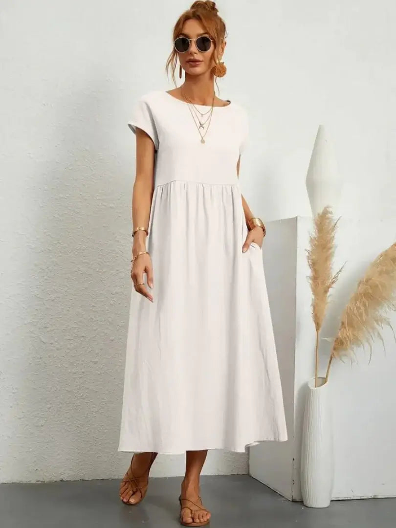 Hazel - midi dress with pockets — view 12