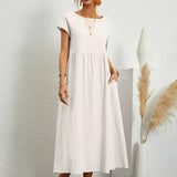 Hazel - midi dress with pockets — view 12