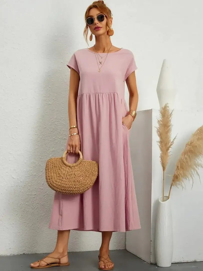 Hazel - midi dress with pockets — view 17